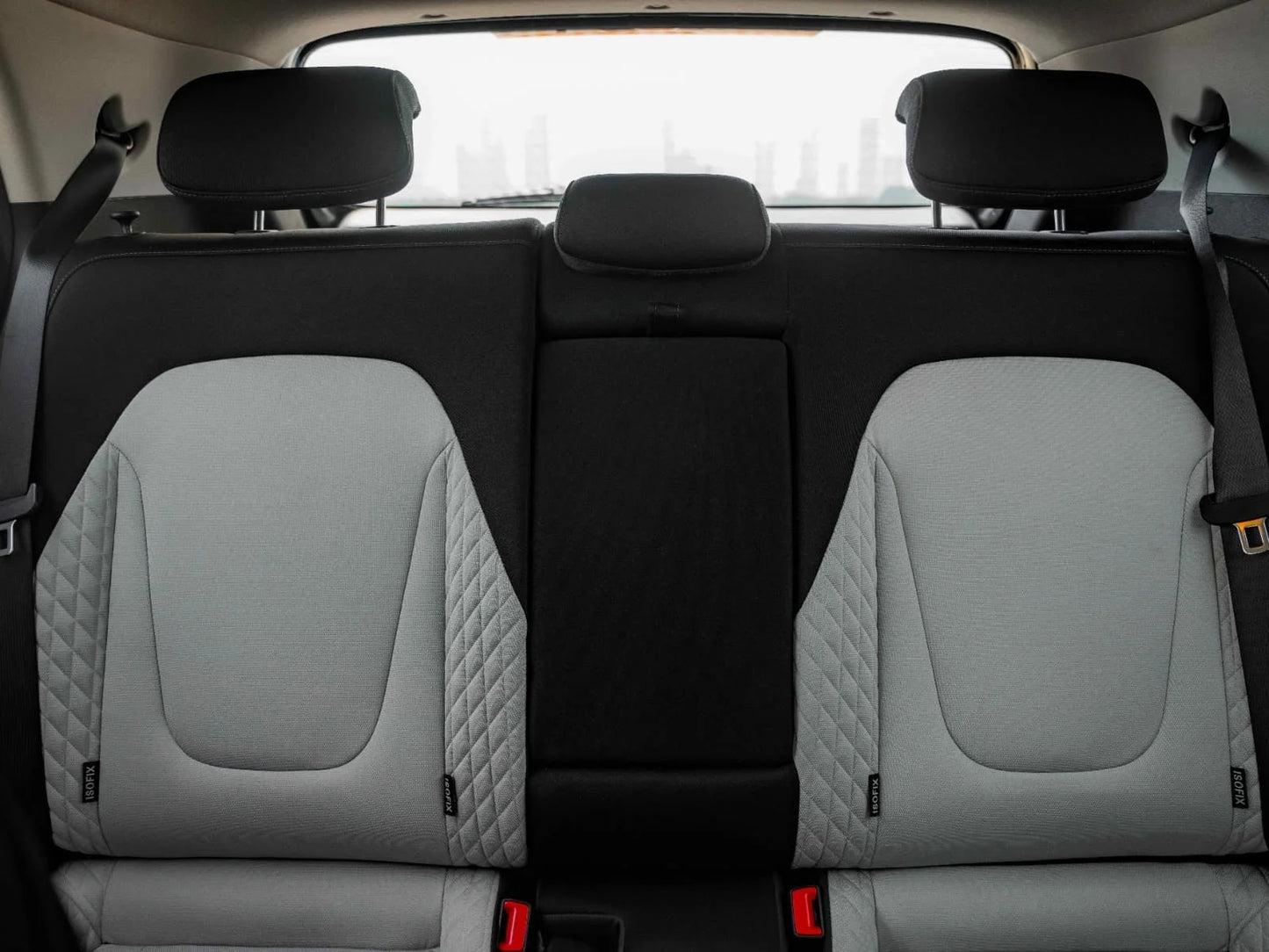 Rear angle of a Hyundai Creta, showcasing the spacious boot, ideal for family vacations and luxury rentals in Dubai.