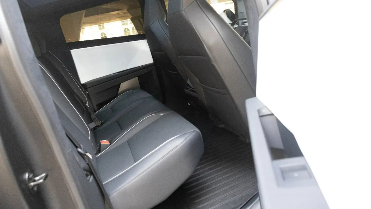 Tesla Cybertruck in action, demonstrating off-road capabilities, rent in Dubai