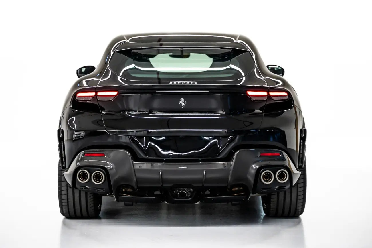 Ferrari Purosangue V12's powerful engine, ideal for experiencing Dubai's roads in style