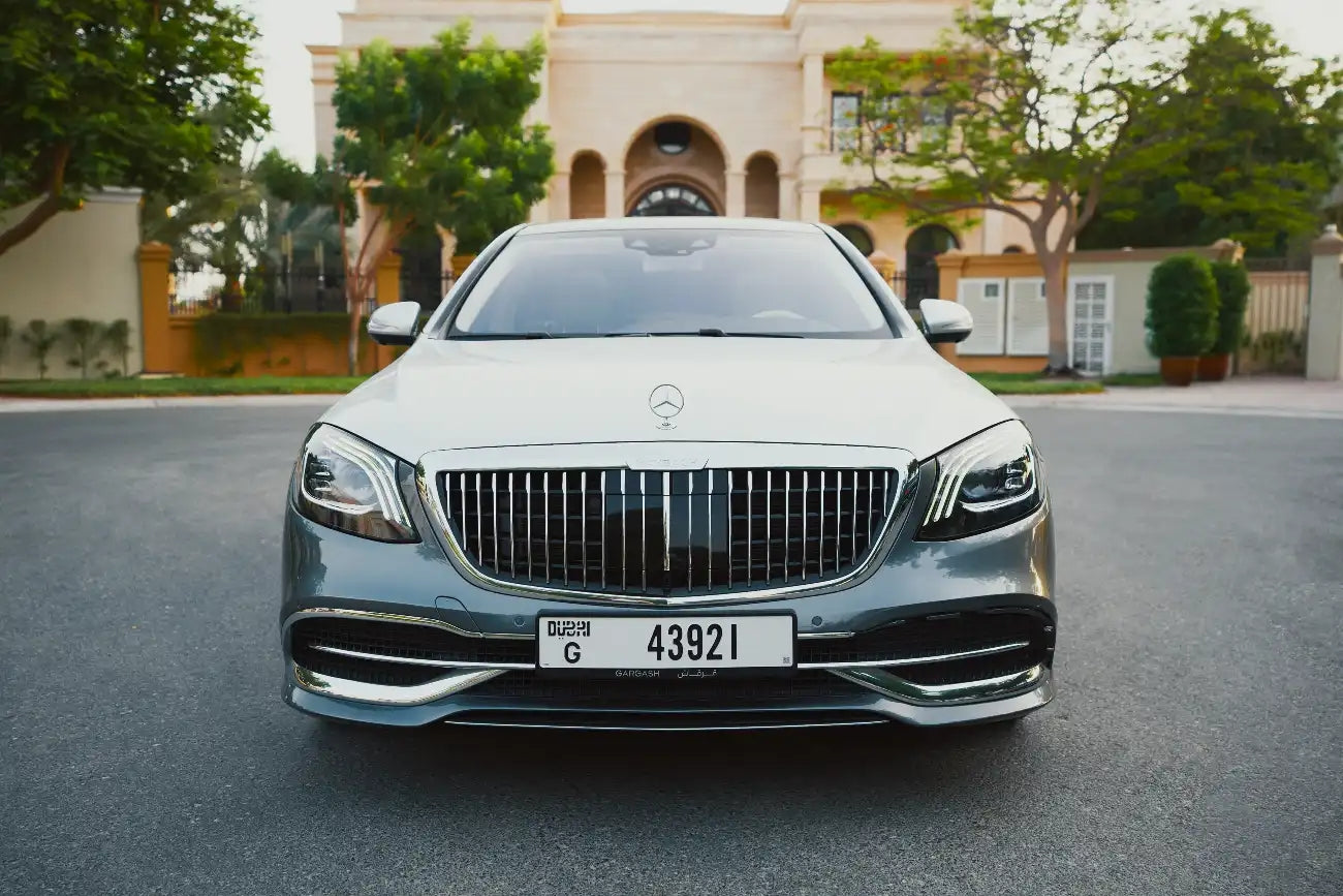 Interior shot of a Mercedes Benz Maybach S650, highlighting the spacious, high-end cabin for luxury rides in Dubai.