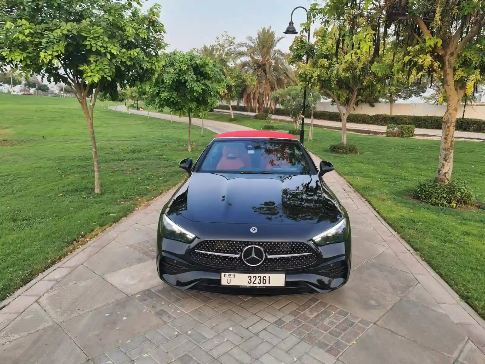 Experience Dubai in style with the Mercedes CLE 300 convertible, featuring state-of-the-art interior and comfort.