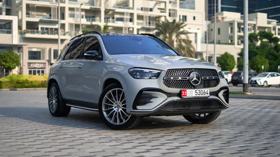 Stunning view of a Mercedes GLE 450 luxury SUV in profile, perfect for high-end rental experiences in Dubai.
