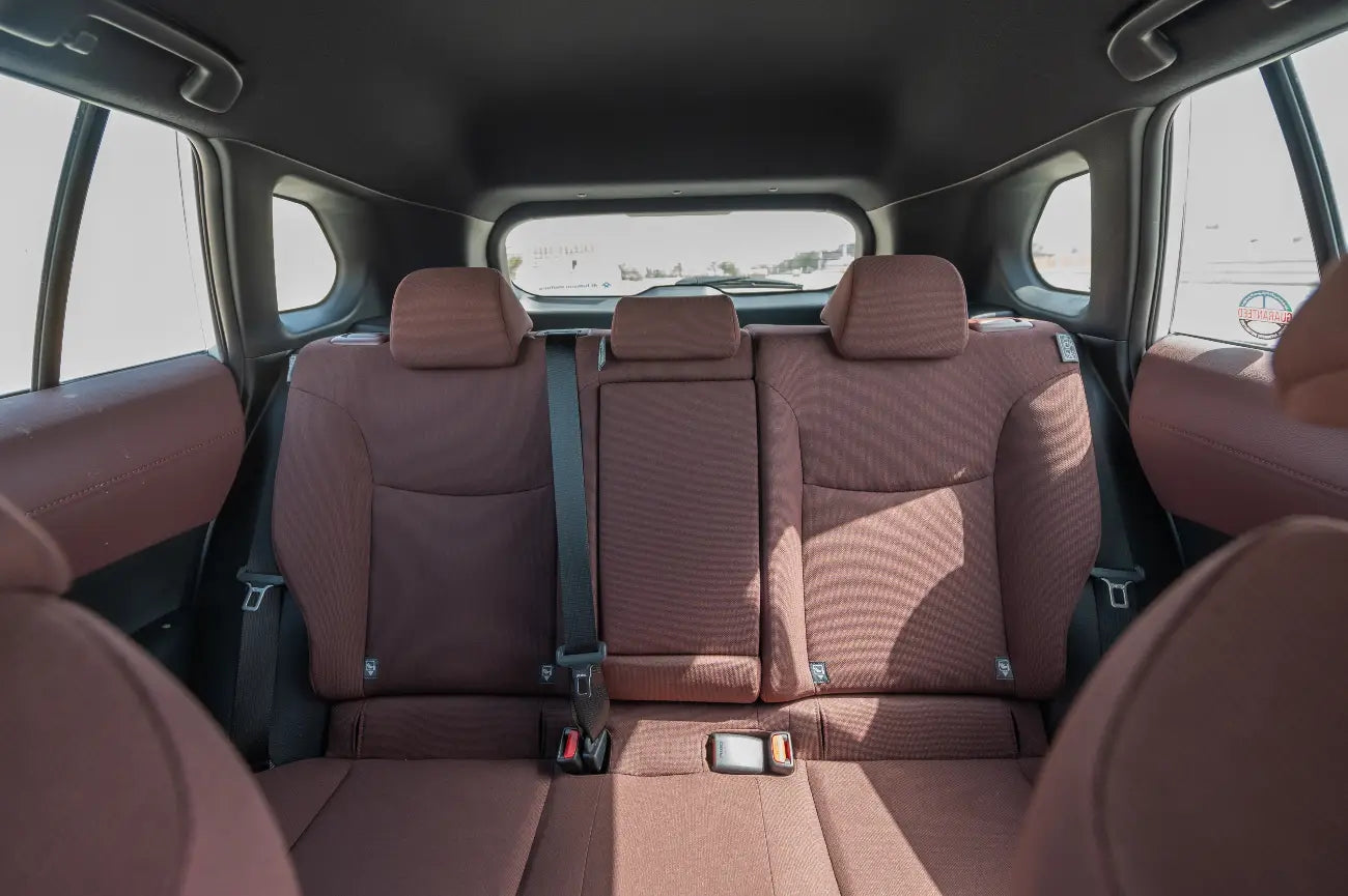 Toyota Corolla Cross captured on the streets of Dubai, illustrating the vehicle's smooth handling and economy efficiency for renters.