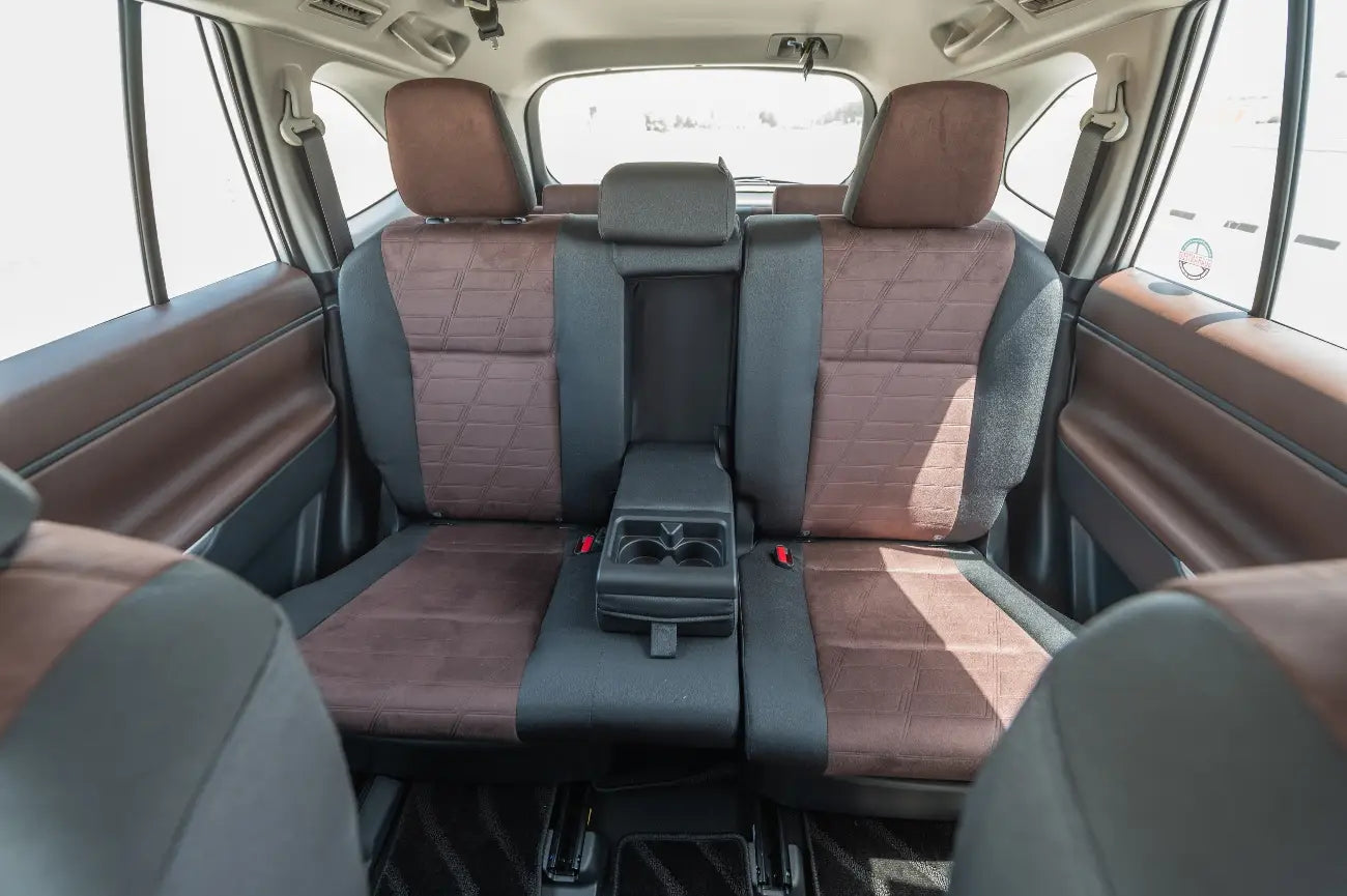 Toyota Innova Hybrid dashboard and steering wheel, combining luxury and comfort in Dubai rental