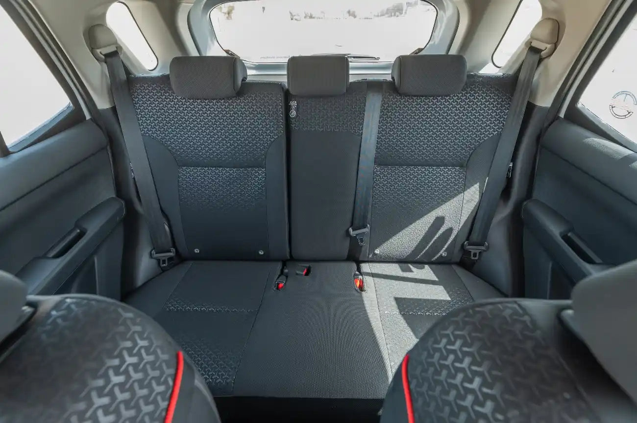 Toyota Raize's luxurious and ergonomic driver's seat with state-of-the-art controls, ideal for rent in Dubai for an exceptional driving experience.